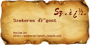 Szekeres Ágost névjegykártya