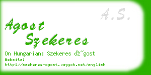 agost szekeres business card